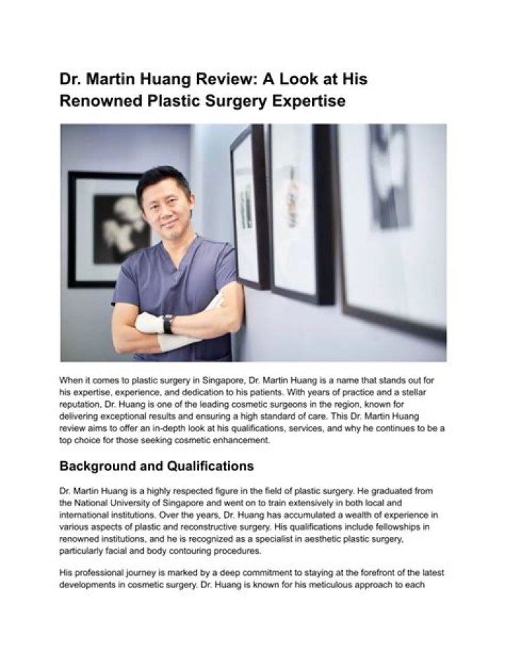 A Pioneer In Plastic Surgery